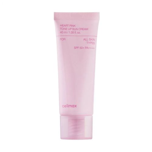 Вирівнювальний сонцезахисний крем для обличчя Celimax Heart Pink Tone Up Sun Cream, SPF 50+ PA++++, 40 мл
