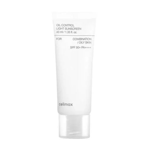 Легкий себорегулирующий солнцезащитный крем для лица Celimax Oil Control Light Sunscreen, SPF 50+ PA++++, для комбинированной и жирной кожи, 40 мл