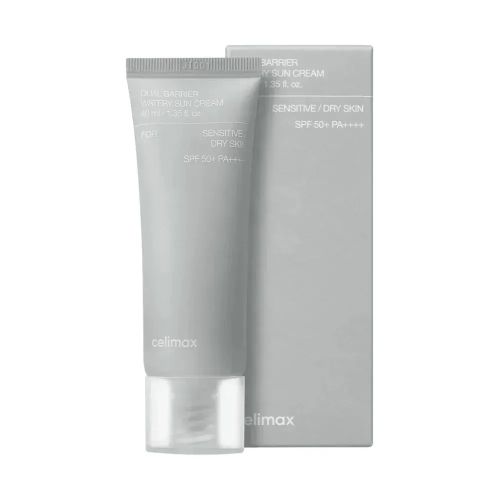 Сонцезахисний крем для обличчя Celimax Dual Barrier Watery Sun Cream, SPF 50+ PA++++, для чутливої та сухої шкіри, 40 мл