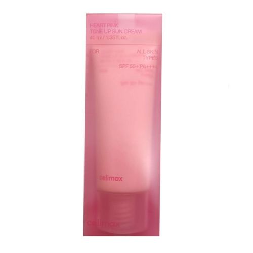 Выравнивающий солнцезащитный крем для лица Celimax Heart Pink Tone Up Sun Cream, SPF 50+ PA++++, 40 мл