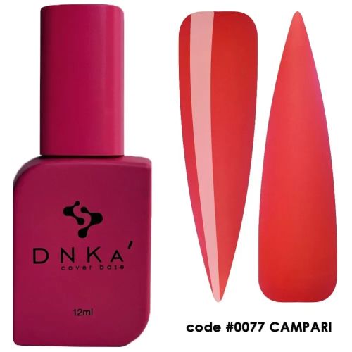 Кольорова база DNKa' Cover Base #0077 Campari | sofi beauty shop