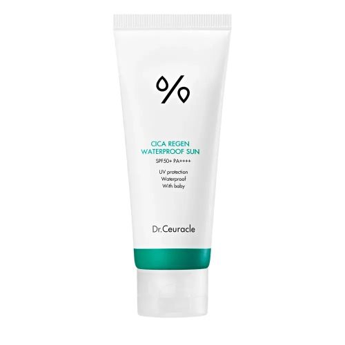 Водостойкий солнцезащитный крем с центелой азиатской DR. CEURACLE Cica Regen Waterproof Sun SPF 50+ PA++++ 100 мл
