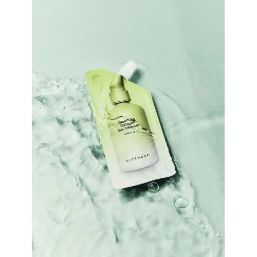 Гель для вмивання HIDEHERE Green Tea Collagen Gel Cleanser з колагеном та зеленим чаєм, 25 мл