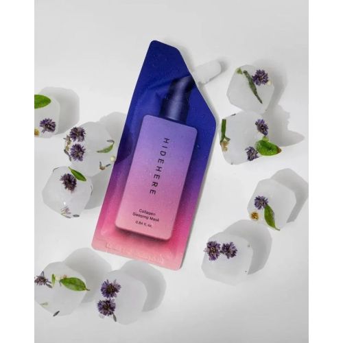 Нічна крем-маска для обличчя HIDEHERE Collagen Sleeping Mask з колагеном, 25 мл
