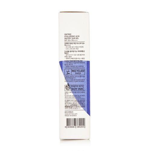 Зволожувальний сонцезахисний гель для обличчя IsNtree Hyaluronic Acid Watery Sun Gel SPF 50+ PA++++, 50 мл
