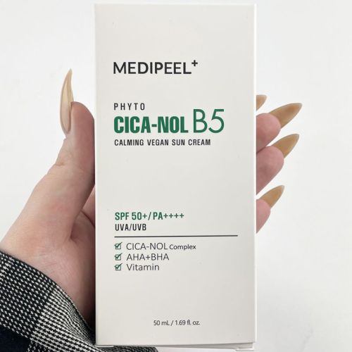 Веганський сонцезахисний крем MEDIPEEL Phyto Cica Nol B5 Calming Vegan Sun Cream, 50 мл