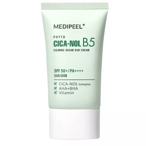 Веганський сонцезахисний крем MEDIPEEL Phyto Cica Nol B5 Calming Vegan Sun Cream, 50 мл