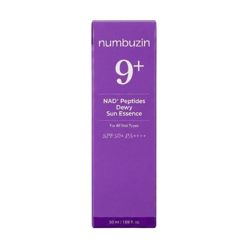 Сонцезахисна есенція для обличчя Numbuzin No.9 NAD+ Peptides Dewy Sun Essence SPF 50+ PA++++ з NAD та пептидами, 50 мл