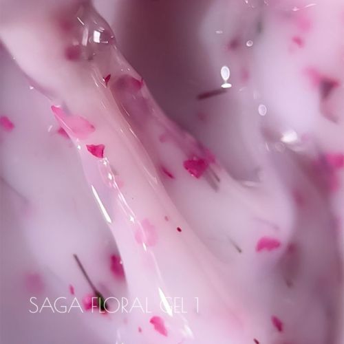 SAGA гель для нігтів квітковий professional Liquid Floral gel 01, 15 мл