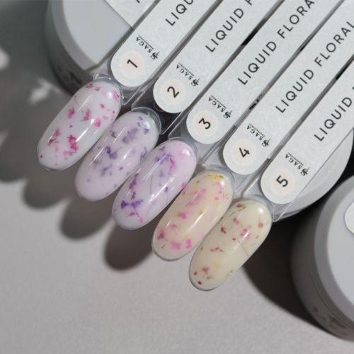 SAGA гель для нігтів квітковий professional Liquid Floral gel 06, 15 мл