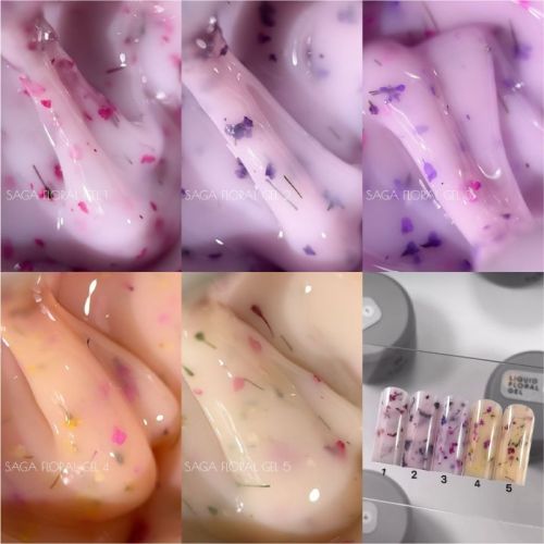 SAGA гель для нігтів квітковий professional Liquid Floral gel 04, 15 мл