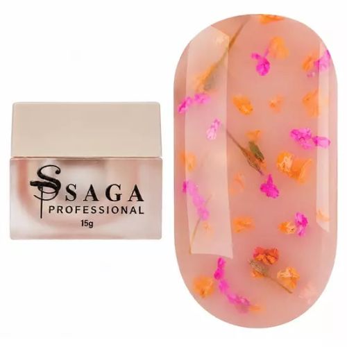 SAGA гель для нігтів квітковий professional Liquid Floral gel 06, 15 мл