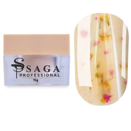 SAGA гель для нігтів квітковий professional Liquid Floral gel 04, 15 мл