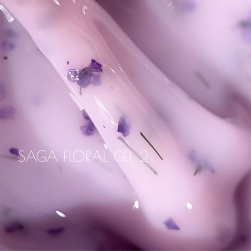 SAGA гель для ногтей цветочный professional Liquid Floral gel 02, 15 мл