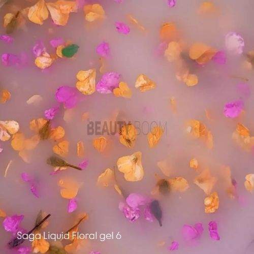 SAGA гель для ногтей цветочный professional Liquid Floral gel 06, 15 мл