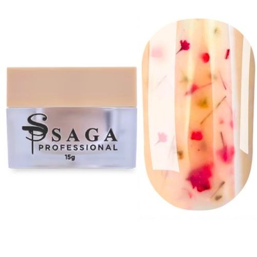 SAGA гель для нігтів квітковий professional Liquid Floral gel 05, 15 мл