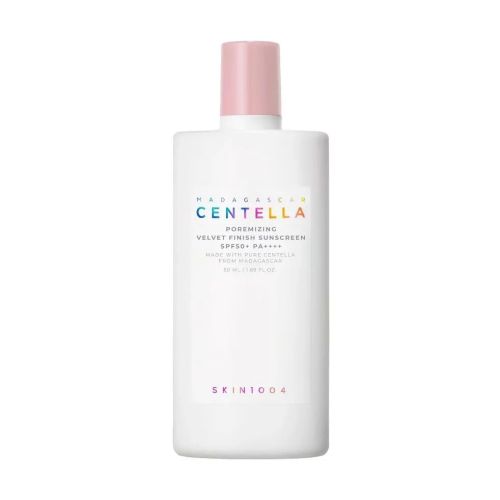 Сонцезахисний крем Skin1004 Madagascar Centella Poremizing Velvet Finish Sunscreen SPF 50+ PA++++ для зменшення пор та матування шкіри обличчя, 50 мл