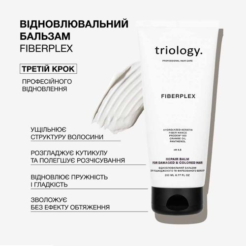 Відновлювальний бальзам для пошкодженого та фарбованого волосся Fiberplex Triology 200 мл