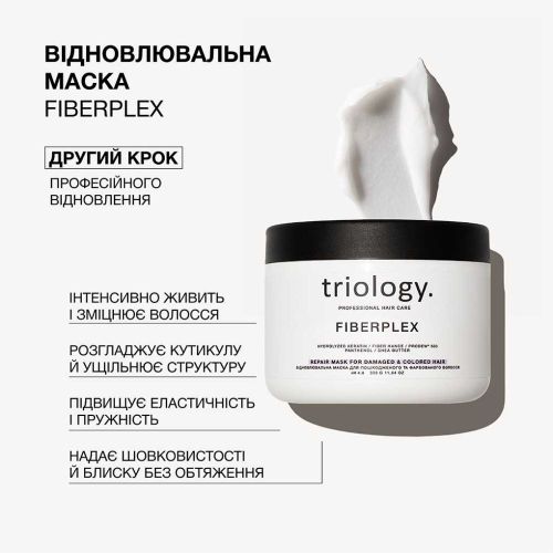 Відновлювальна маска для пошкодженого та фарбованого волосся Fiberplex triology 330 мл