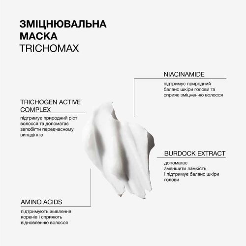 Зміцнювальна маска для волосся схильного до ламкості та випадіння Trichomax triology 330 мл