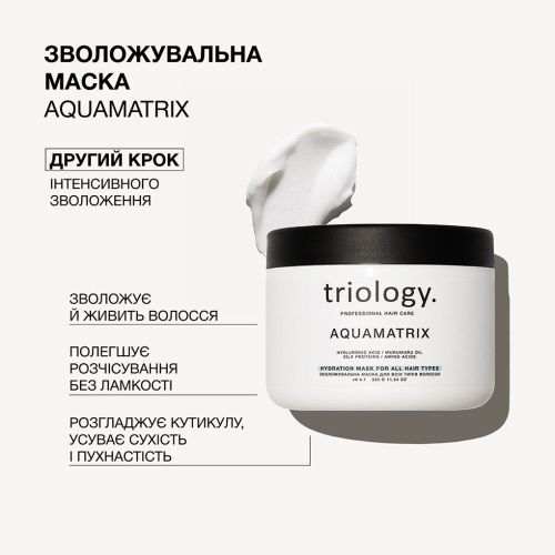Зволожувальна маска для всіх типів волосся Aquamatrix triology 330 мл