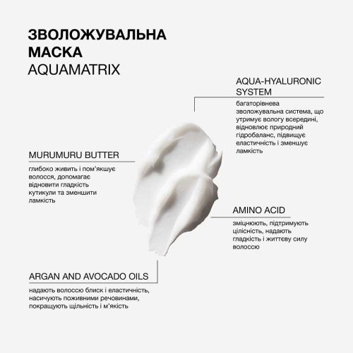 Зволожувальна маска для всіх типів волосся Aquamatrix triology 330 мл