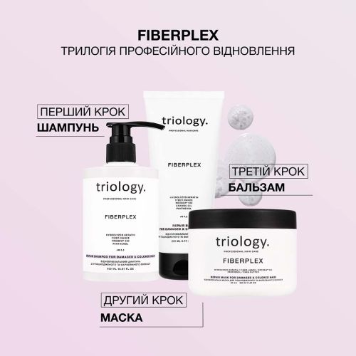Відновлювальний шампунь для фарбованого та пошкодженого  волосся Fiberplex Triology