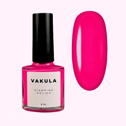 VAKULA Лак для стемпинга №36 розовый неон 8мл