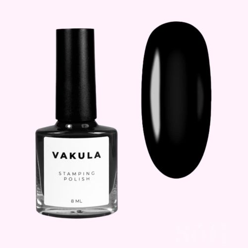 VAKULA Лак для стемпинга №02 черный 8мл