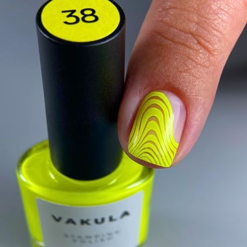 VAKULA Лак для стемпинга №38 лимонный 8мл