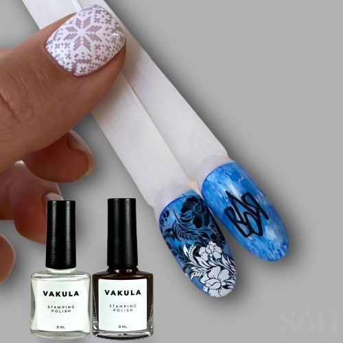 Vakula Nails Лак для стемпинга №01 белый, 12 мл