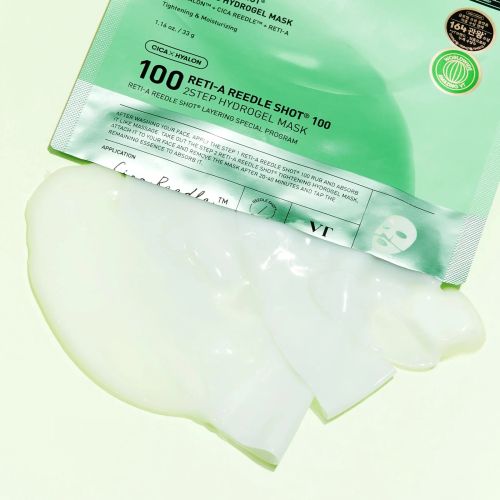 Двухэтапная гидрогелевая маска с микроиглами и ретинолом VT Cosmetics Reti-A Reedle Shot 100 2Step Hydrogel Mask