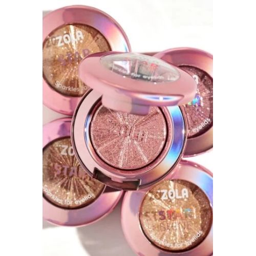 ZOLA Блискітки для повік STAR SHINE SPARKLE Silver Pink