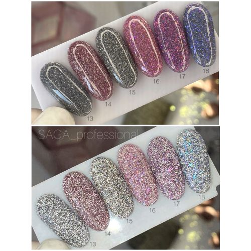 Гель-лак світловідбивний Saga Fiery №17, 8мл