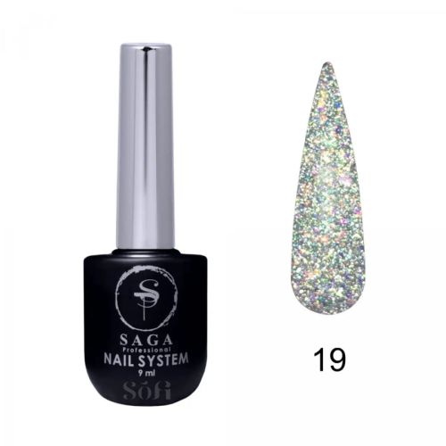 Гель-лак світловідбивний Saga Fiery №19, 8мл