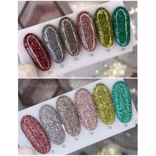 Гель-лак світловідбивний Saga Fiery №36, 8мл