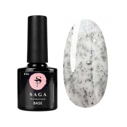 База з поталлю Saga Professional Leaf Base 02, срібна 8 мл