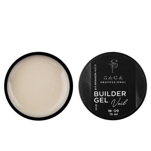 Гель Saga Builder Gel Veil №09, 15 мл