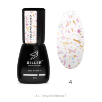 База з поталлю Siller Potal Base 04(молочна з кольоровою поталлю), 8 мл