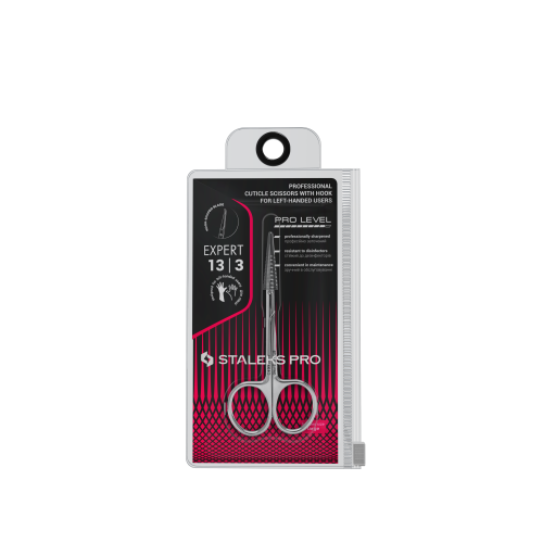 Ножиці професійні з гачком для кутикули для лівші EXPERT 13 TYPE 3