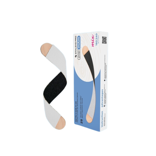Сменные двусторонние файлы papmAm Mix EXPERT на деревянной основе 180/240 грит, (25 шт)