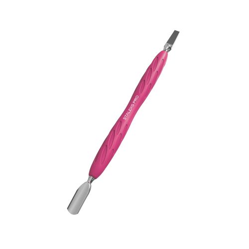 Лопатка маникюрная Staleks Pro Uniq 10 type 5 с силиконовой ручкой (пушер округлый узкий+ лопасть широкая прямая)