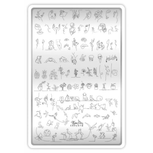TakiDa stamping plate №05 Silhouettes 