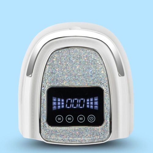 Lampa do manicure i pedicure SUN BQ-L16 120W White – profesjonalna lampa UV/LED z uchwytem i cyrkoniami