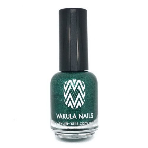 Vakula Nails Лак для стемпінгу №21 Зелений з блисткітками, 12 мл
