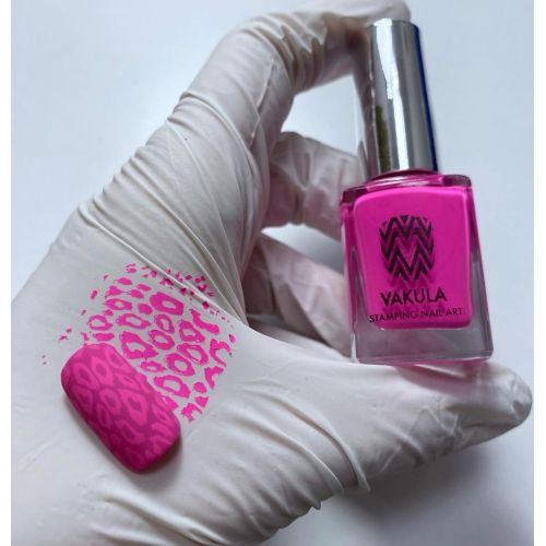 Vakula Nails Лак для стемпінгу №12  рожевий, 12 мл
