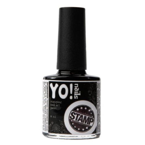 Лак для стемпінгу Yo!Nails 01 чорний, 8 мл