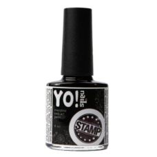 Лак для стемпінгу Yo!Nails 01 чорний, 8 мл