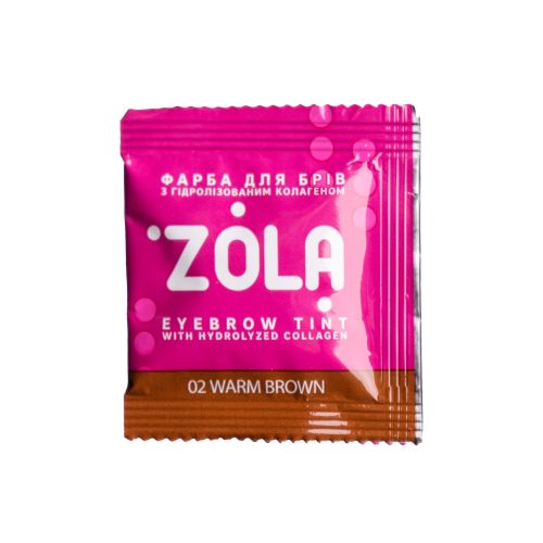 Краска для бровей с коллагеном 02 Warm brown Zola 5 мл