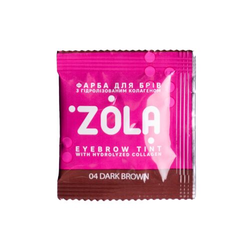 Краска для бровей с коллагеном в саше 04 Dark brown Zola 15 мл